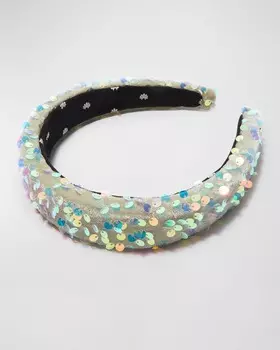 Мягкая повязка на голову Alice с пайетками Lele Sadoughi