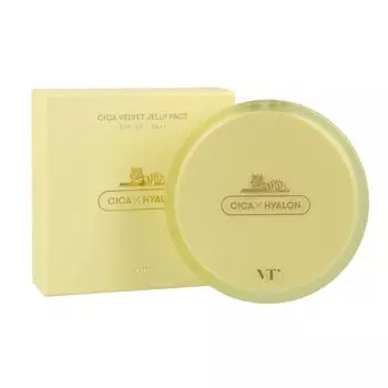 Мягкая пудра в форме кушона 21 светло-бежевого цвета Vt Cosmetics Cica Velvet Jelly Pact, 12 гр