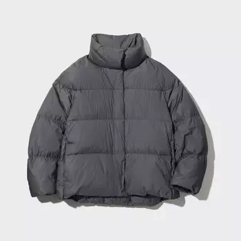 Мягкая пуховая куртка Uniqlo Powder Nanodesign, серый