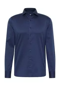 Мягкая роскошная рубашка SLIM FIT ETERNA, темно-синий
