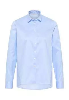 Мягкая роскошная рубашка СВОБОДНОГО КРОЯ ETERNA, светло-синий