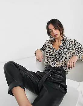 Мягкая рубашка с длинными рукавами и анималистическим принтом ASOS DESIGN
