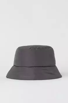 Мягкая рыбацкая шапка H&amp;M, темно-серый