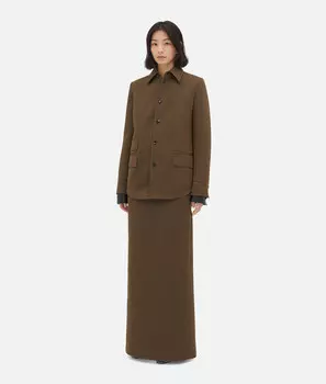 Мягкая шерстяная саржевая рубашка Bottega Veneta