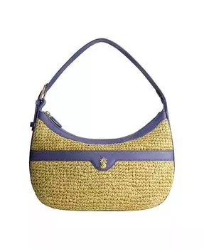 Мягкая соломенная сумка-хобо на молнии Tommy Bahama, синий