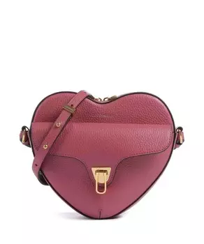 Мягкая сумка через плечо beat из зерненой коровьей кожи. Coccinelle, розовый