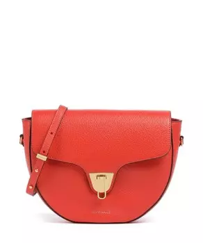 Мягкая сумка через плечо Beat из зерненой кожи. Coccinelle, красный