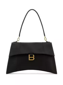 Мягкая сумка через плечо «Песочные часы» среднего размера BALENCIAGA, черный