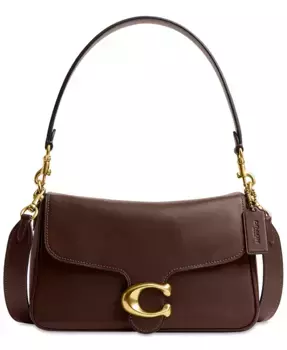 Мягкая сумка через плечо Tabby Small из кожи COACH, коричневый