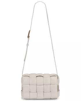 Мягкая сумка-кассета Bottega Veneta, цвет Chalk & Gold