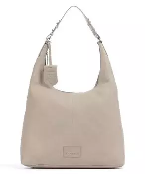 Мягкая сумка-мешок Skylar из зерненой кожи Burkely, серый