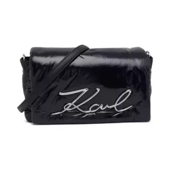 Мягкая сумка на плечо k/signature shb Karl Lagerfeld, черный
