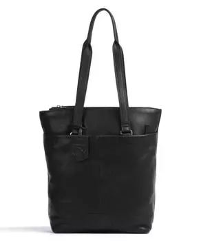 Мягкая сумка-рюкзак Skylar 15 из зерненой кожи Burkely, черный