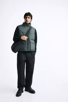 Мягкая сумка xl кроссбоди ZARA, черный