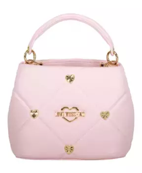 Мягкая сумочка со съемным ремешком-цепочкой. Love Moschino, розовый