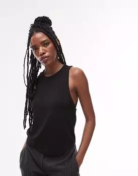 Мягкая свободная майка Topshop черного цвета