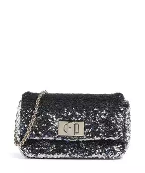 Мягкая текстильная мини-сумка на плечо 1927 Furla, серебряный