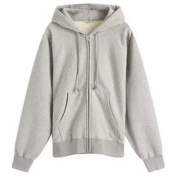 Мягкая толстовка-парка на молнии Auralee, серый