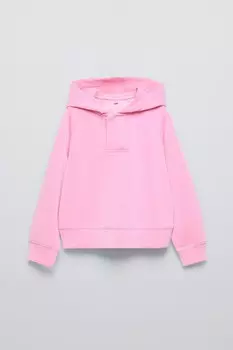 Мягкая толстовка с капюшоном ZARA, розовый
