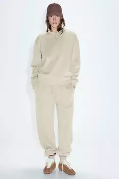 Мягкая толстовка ZARA, экрю
