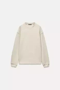 Мягкая толстовка ZARA, экрю