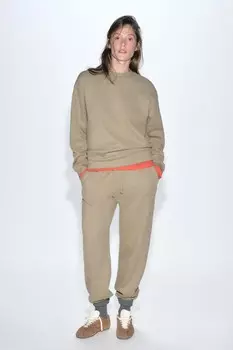 Мягкая толстовка ZARA, светлый кэмел