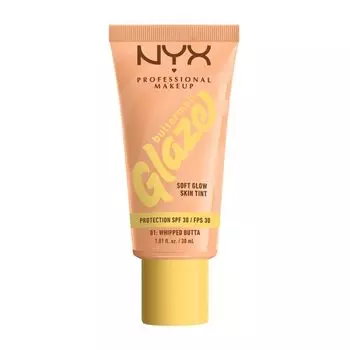 Мягкая тональная основа Buttermelt glaze spf 30 NYX Professional Makeup, цвет whipped butta, 30 мл