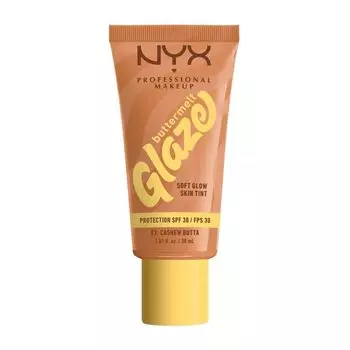 Мягкая тональная основа Buttermelt glaze spf 30 NYX Professional Makeup, цвет cashew butta, 30 мл