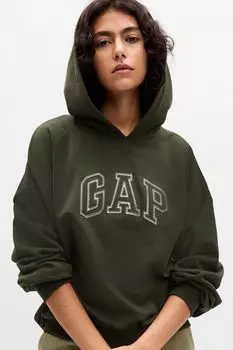 Мягкая винтажная толстовка с длинными рукавами и арочным логотипом Gap, зеленый
