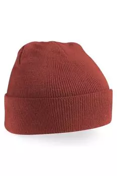 Мягкая вязаная зимняя шапка Beechfield, коричневый