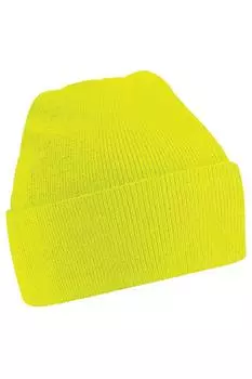 Мягкая вязаная зимняя шапка Beechfield, желтый