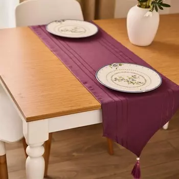 Мягкая жаккардовая дорожка Evidea - Сливовый - 35x140 см