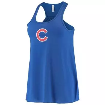 Мягкая женская майка Royal Chicago Cubs спереди и сзади, мягкая как виноград