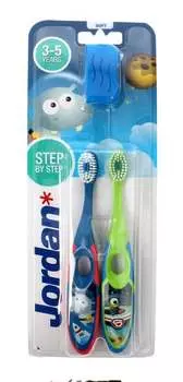 Мягкая зубная щетка для детей 3-5 лет, 2 шт. Jordan, Soft Clean