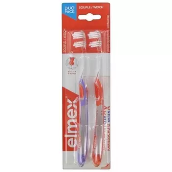 Мягкая зубная щетка Elmex Anti-Cavity Interx, набор из двух штук Markenlos