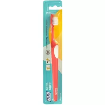 Мягкая зубная щетка Nova для подростков и взрослых с эргономичной нескользящей ручкой, Tepe