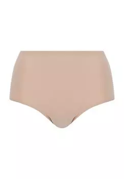 Мягкие эластичные бесшовные трусы на талии больших размеров для женщин CHANTELLE, нюд