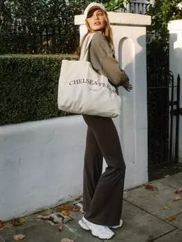 Мягкие эластичные расклешенные леггинсы Chelsea Peers, коричневый