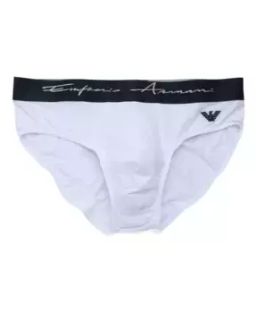 Мягкие эластичные трусы из модала с логотипом Emporio Armani, белый
