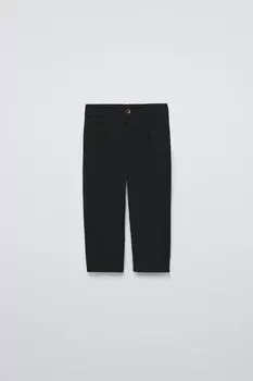 Мягкие брюки чинос ZARA, черный