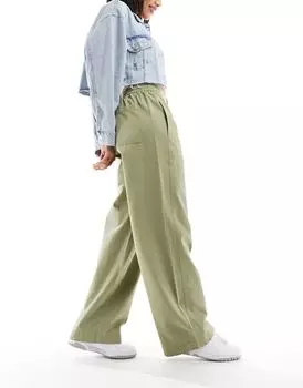 Мягкие брюки цвета хаки ASOS DESIGN