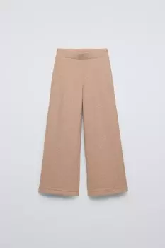 Мягкие брюки-кюлоты ZARA, бежевый