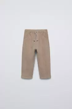 Мягкие брюки с карманами ZARA, кэмел