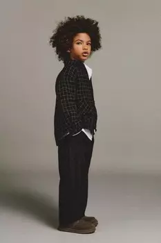 Мягкие брюки с вышивками ZARA, антрацитово-серый