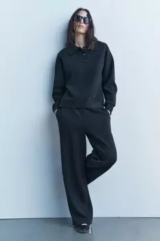 Мягкие брюки ZARA, серый мергель