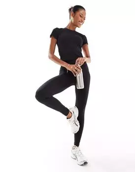 Мягкие черные леггинсы для йоги ASOS Icon
