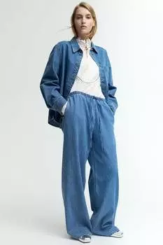 Мягкие джинсы Feather с завязками на шнурке H&M, голубой