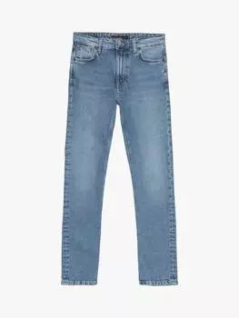 Мягкие джинсы mae slim fit с прямыми штанинами Nudie Jeans, синий