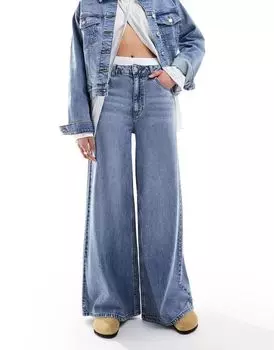 Мягкие джинсы широкого кроя ASOS синего цвета