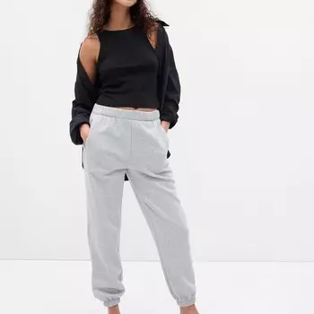 Мягкие джоггеры с высокой посадкой Gap, серый